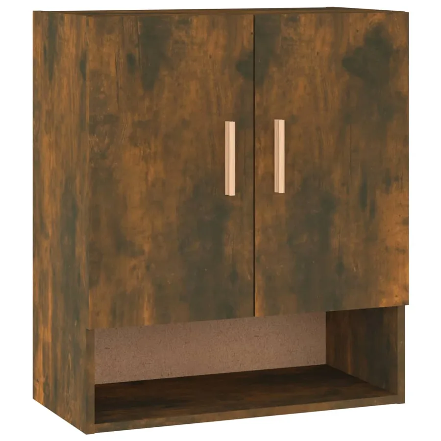 Armoire murale Chêne fumé 60x31x70 cm Bois d'ingénierie - 2