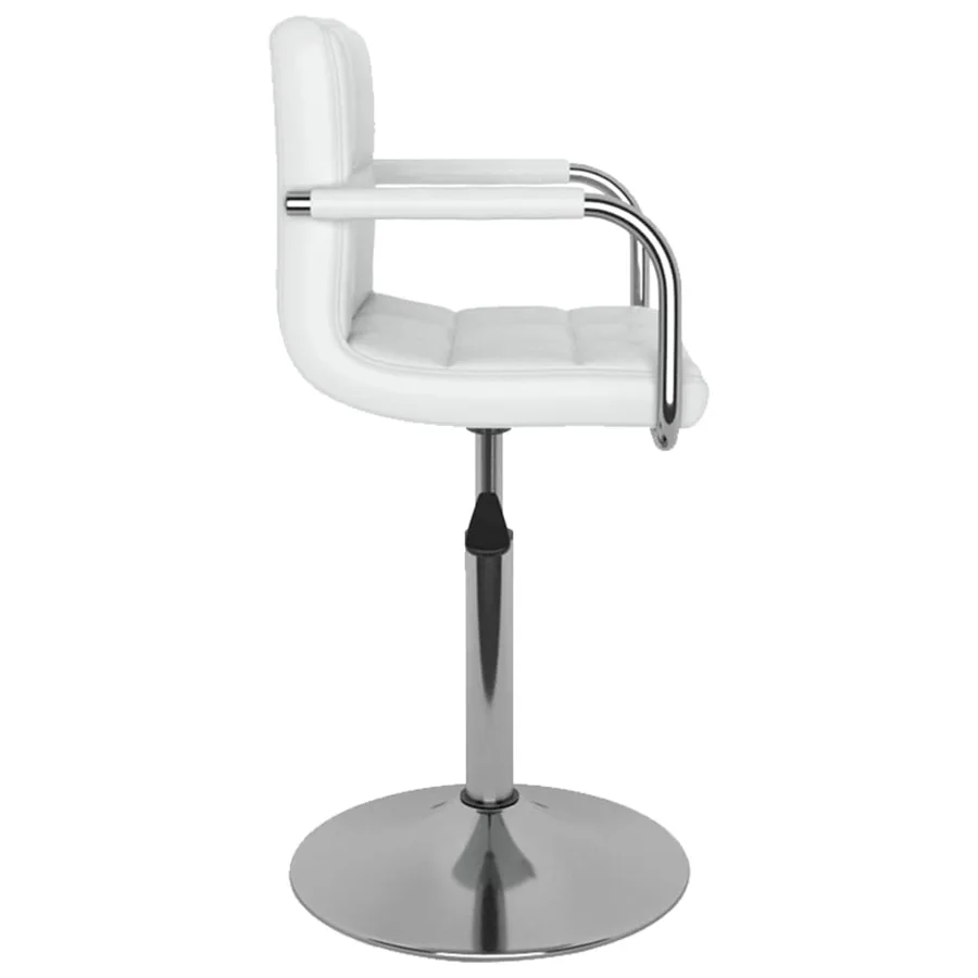 Chaise de salle à manger Blanc Similicuir - 3