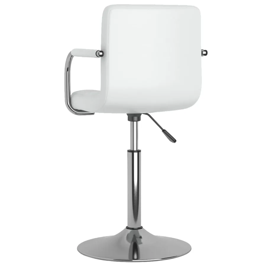 Chaise de salle à manger Blanc Similicuir - 4