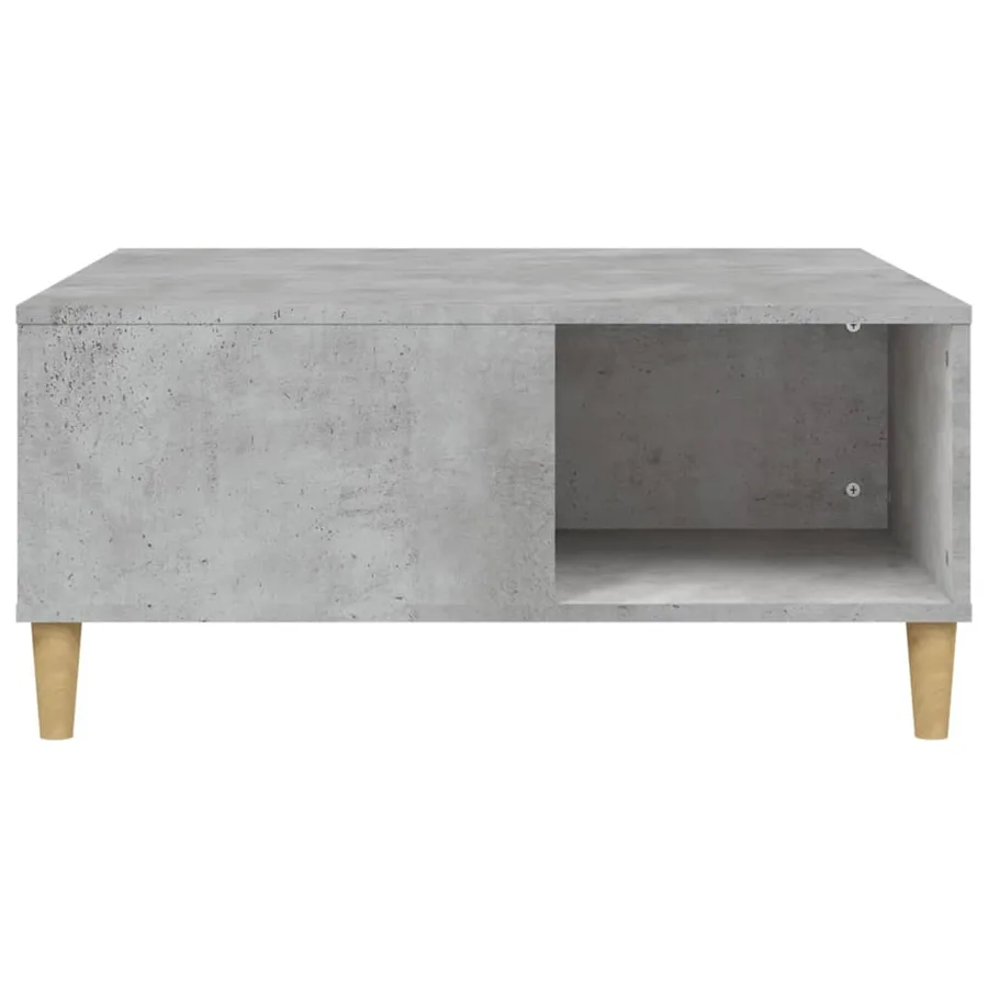 Table basse gris béton 80x80x36,5 cm bois d'ingénierie - 5