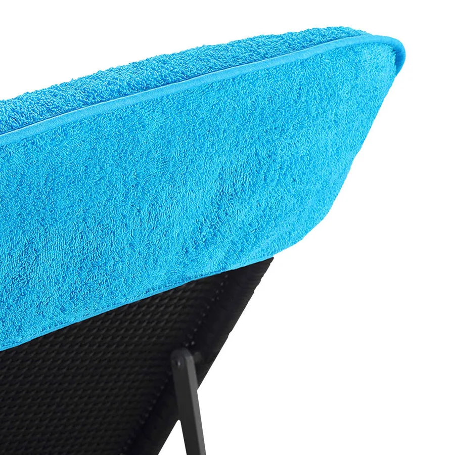 Serviettes de plage 2 pcs turquoise 60x135 cm tissu 400 GSM - 6
