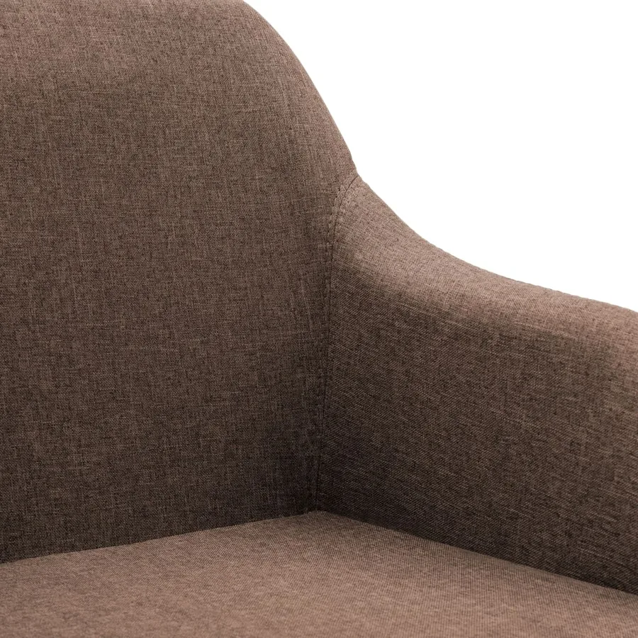 Chaises pivotantes à manger lot de 2 marron tissu - 8