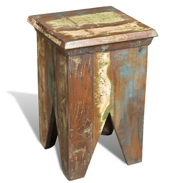 Tabouret Bois de récupération massif