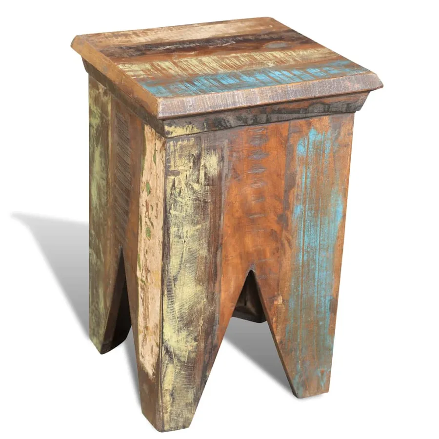 Tabouret Bois de récupération massif - 4