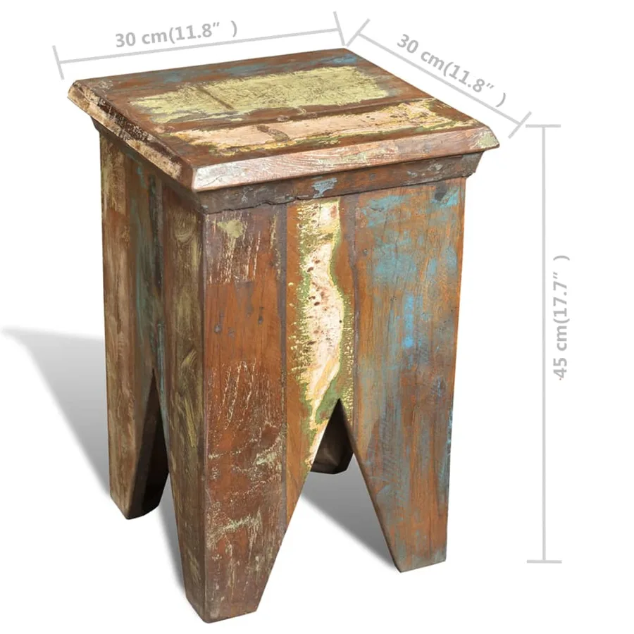 Tabouret Bois de récupération massif - 7