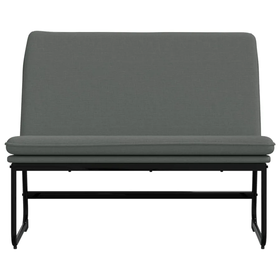 Banc Gris foncé 100x75x76 cm Tissu - 3