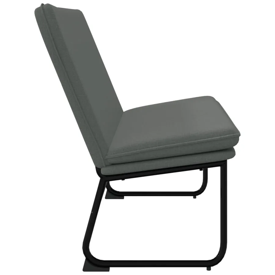 Banc Gris foncé 100x75x76 cm Tissu - 4