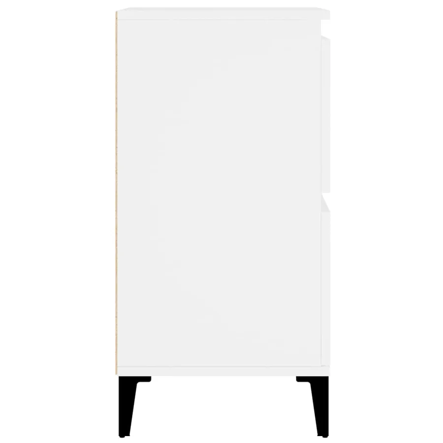 Buffets 2 pcs blanc 60x35x70 cm bois d'ingénierie - 9