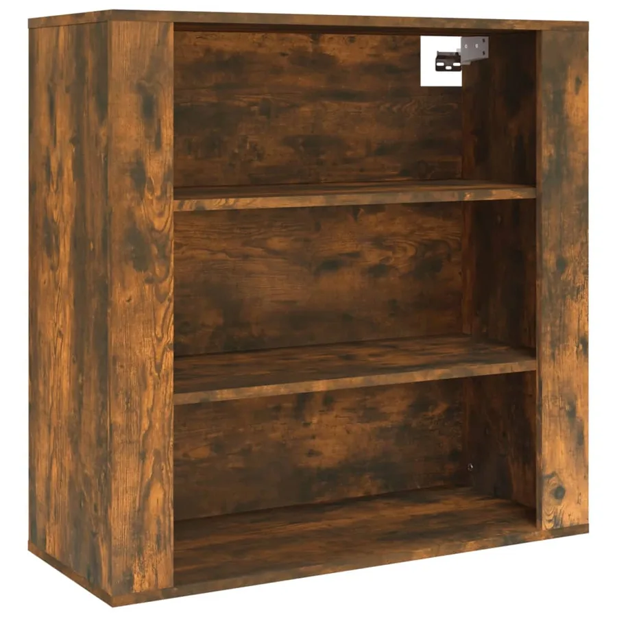 Armoire murale Chêne fumé 80x33x80 cm Bois d'ingénierie - 2
