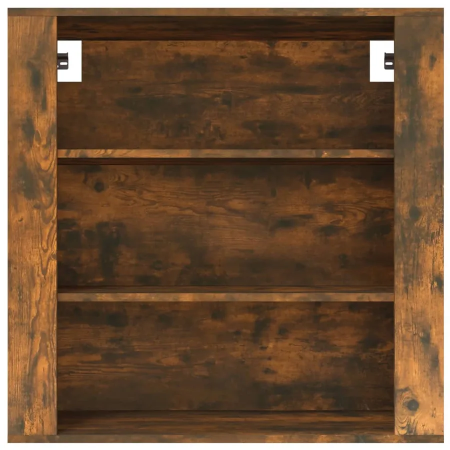 Armoire murale Chêne fumé 80x33x80 cm Bois d'ingénierie - 3
