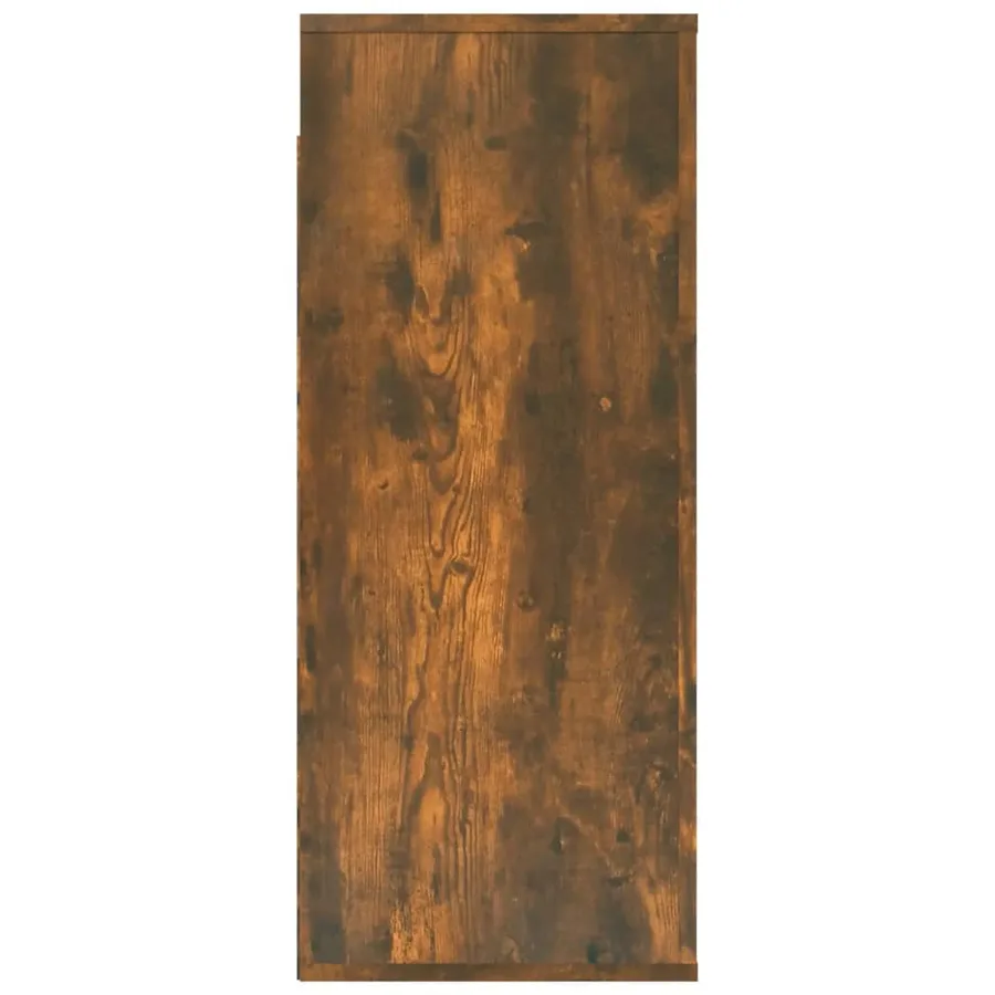 Armoire murale Chêne fumé 80x33x80 cm Bois d'ingénierie - 4
