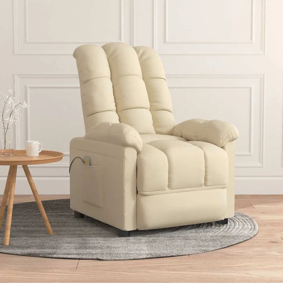 Fauteuil de massage Crème Tissu