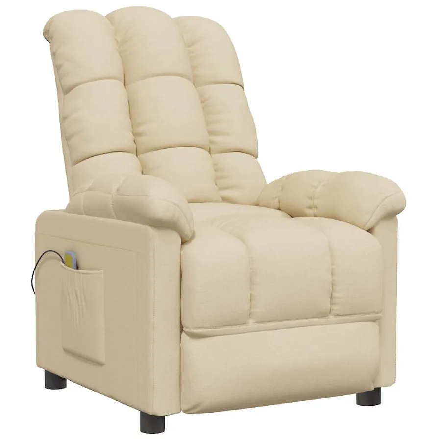 Fauteuil de massage Crème Tissu - 2