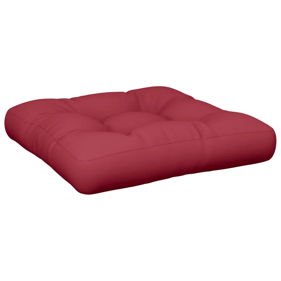 Coussins de palette lot de 2 rouge bordeaux tissu - 4