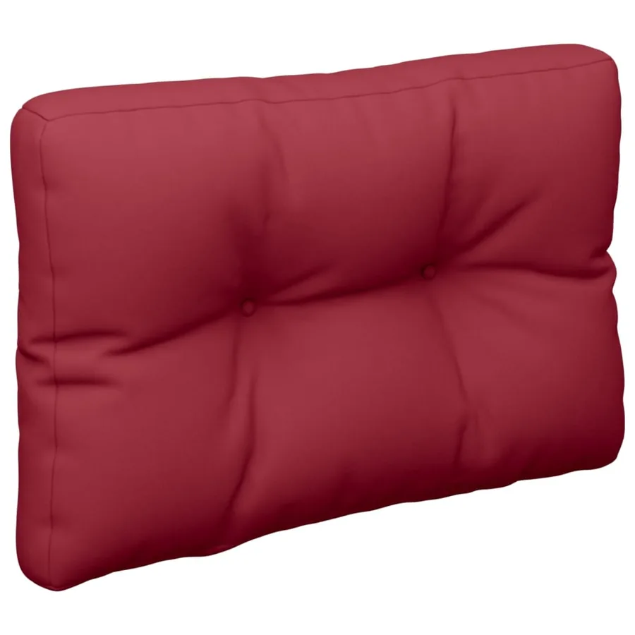 Coussins de palette lot de 2 rouge bordeaux tissu - 5