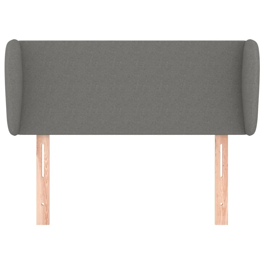 Tête de lit avec oreilles Gris foncé 93x23x78/88 cm Tissu - 3