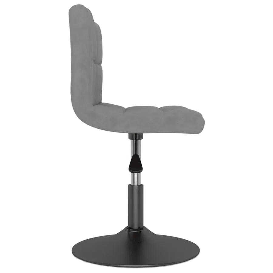 Chaise pivotante de salle à manger Gris clair Velours - 3