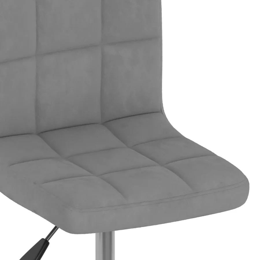 Chaise pivotante de salle à manger Gris clair Velours - 6