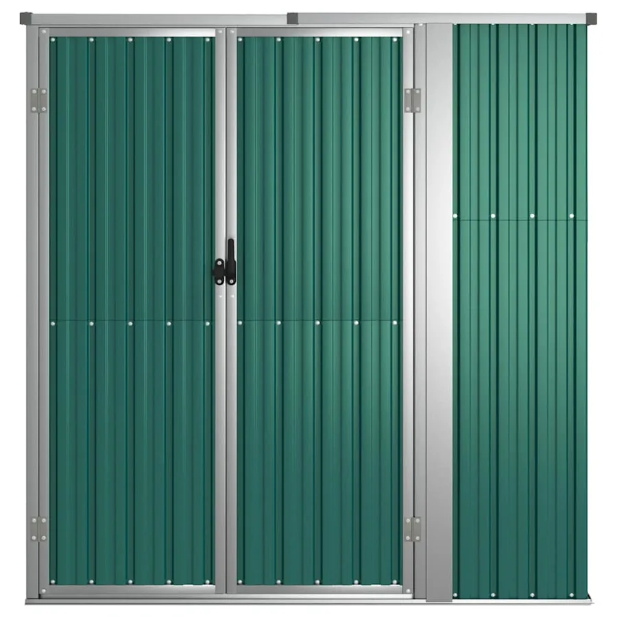 Abri à outils de jardin vert 161x89x161 cm acier galvanisé - 3
