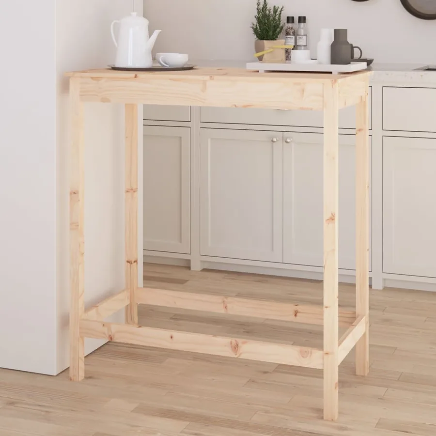 Table de bar 100x50x110 cm bois massif de pin - 3