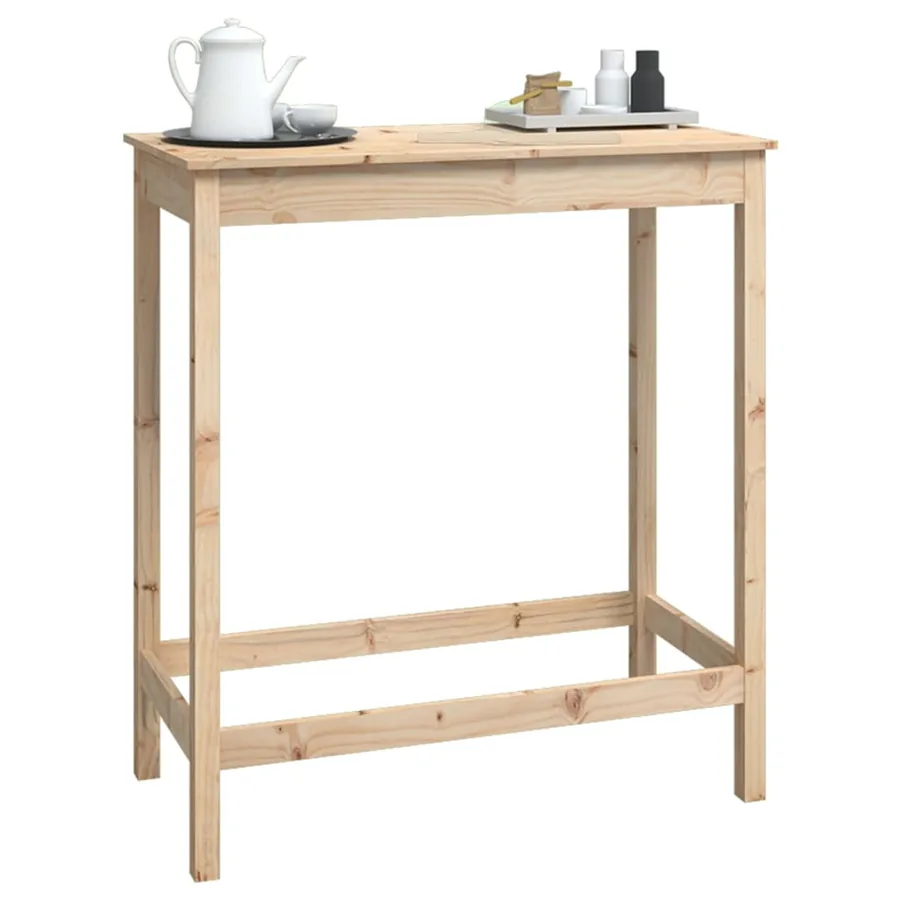Table de bar 100x50x110 cm bois massif de pin - 4