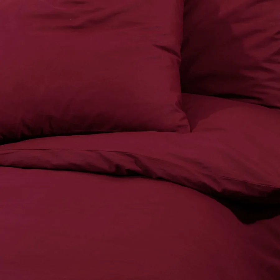 Ensemble de housse de couette Bordeaux 140x200 cm Microfibre - 7