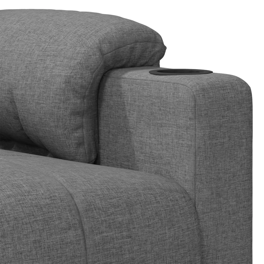 Fauteuil électrique de massage Gris clair Tissu - 9