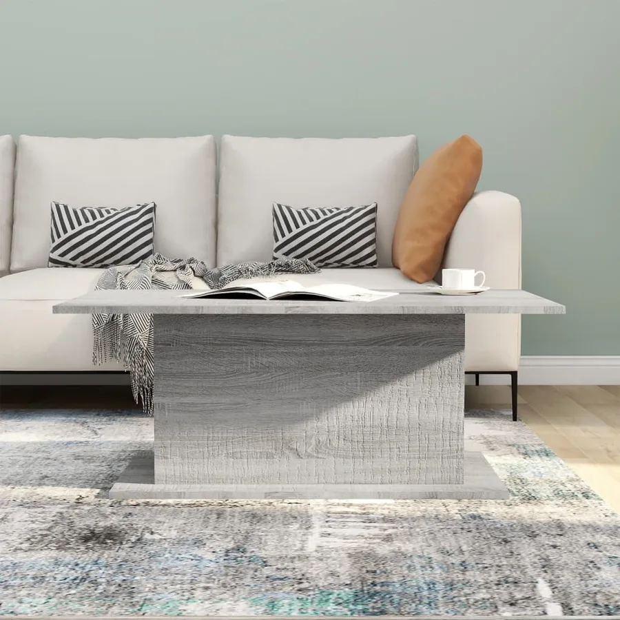 Table basse Sonoma gris 102x55,5x40 cm Bois d'ingénierie - 3