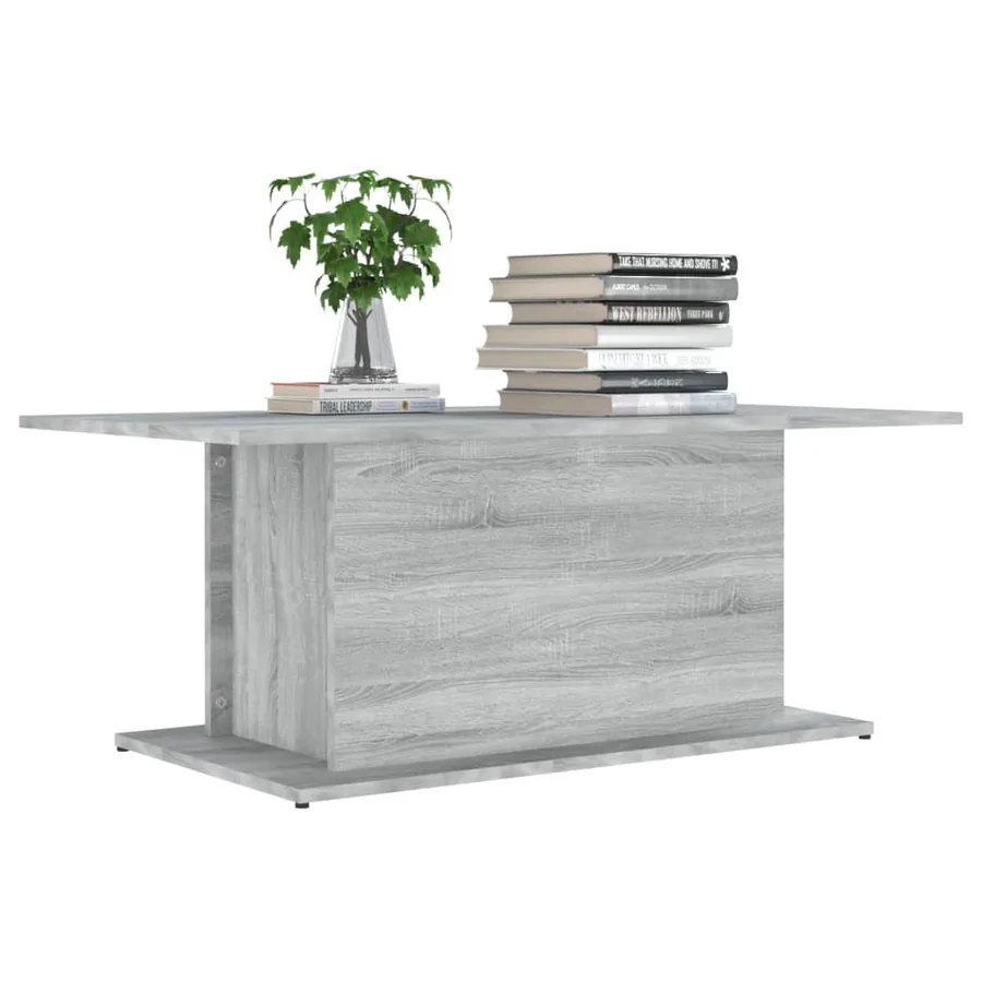 Table basse Sonoma gris 102x55,5x40 cm Bois d'ingénierie - 6