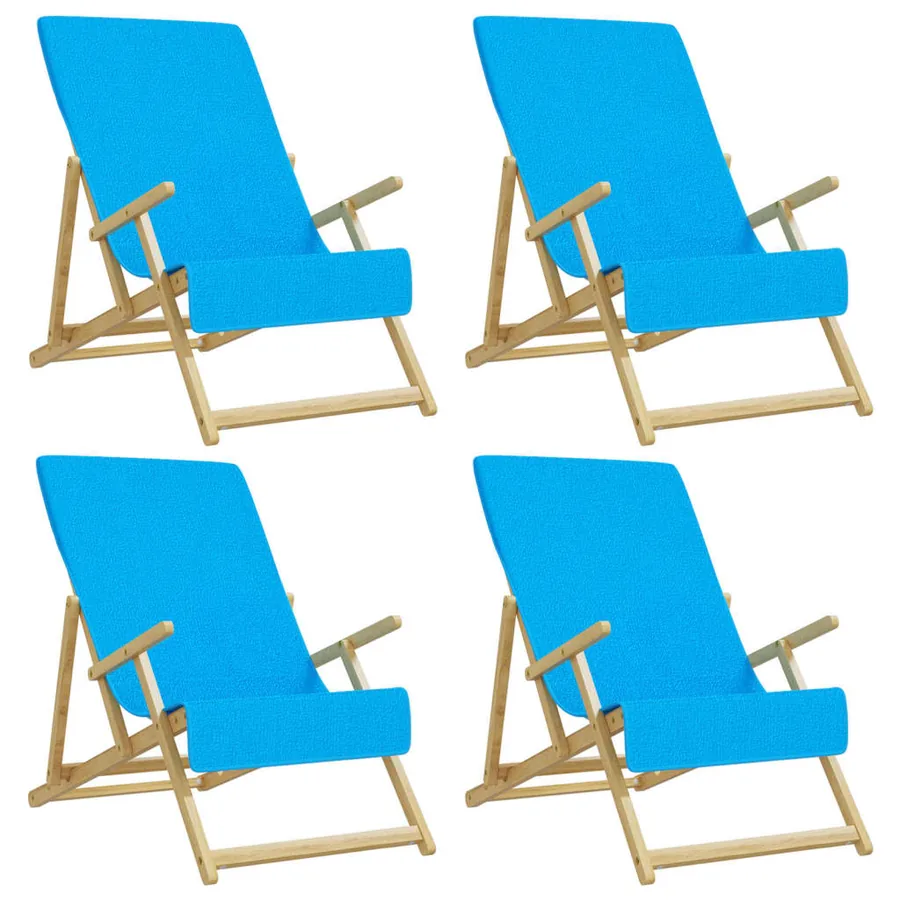 Serviettes de plage 4 pcs turquoise 60x135 cm tissu 400 GSM - 2