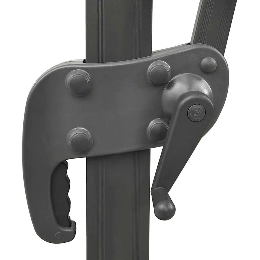 Parasol de jardin en porte-à-faux avec double toit anthracite - 6