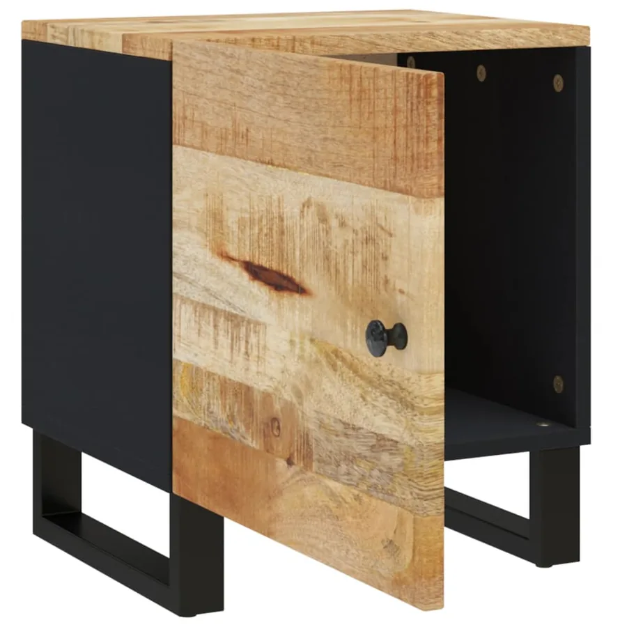 Table de chevet 40x33x46 cm Bois de manguier solide - 7