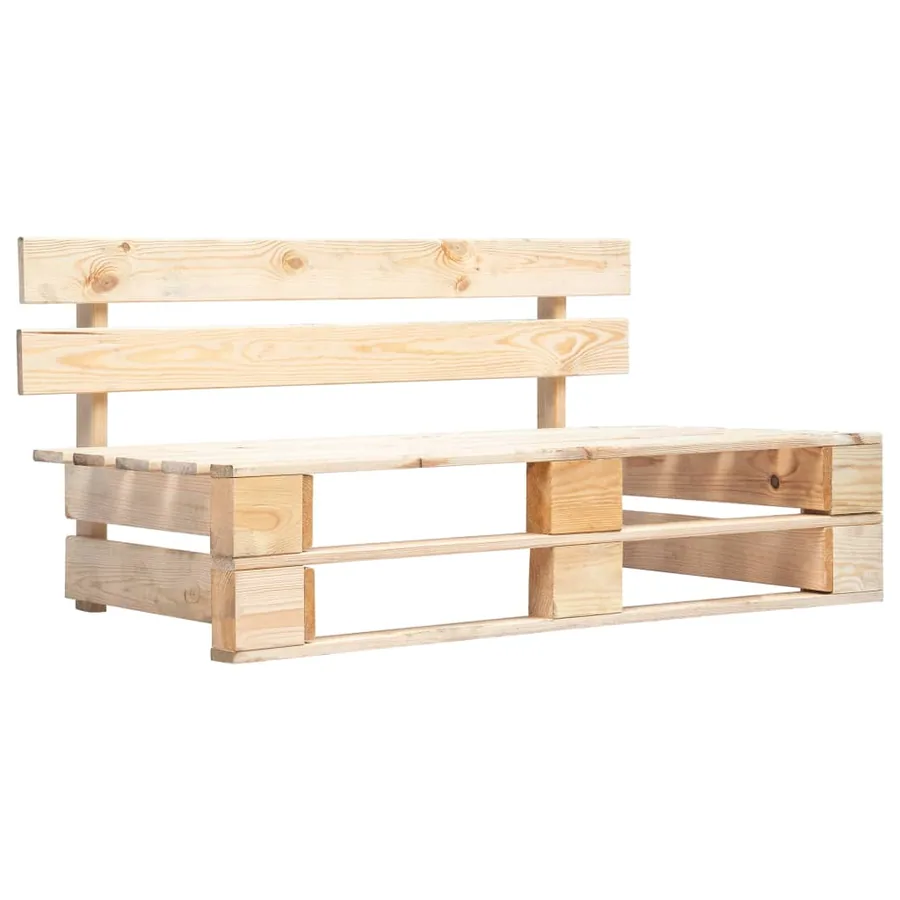 Canapé de jardin palette avec coussins sable Pinède - 3