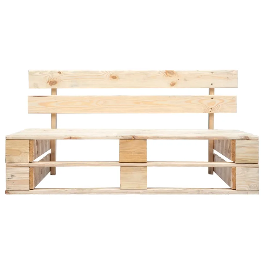 Canapé de jardin palette avec coussins sable Pinède - 4