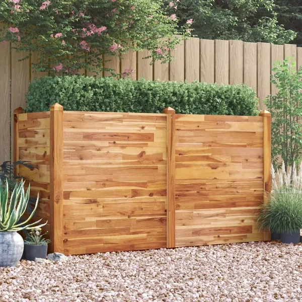 Lit surélevé de jardin 160x60x84 cm bois massif d'acacia