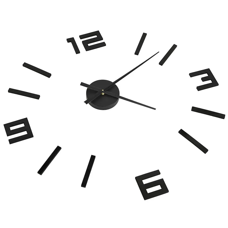 Horloge murale 3D Design moderne Noir 100 cm XXL - 3