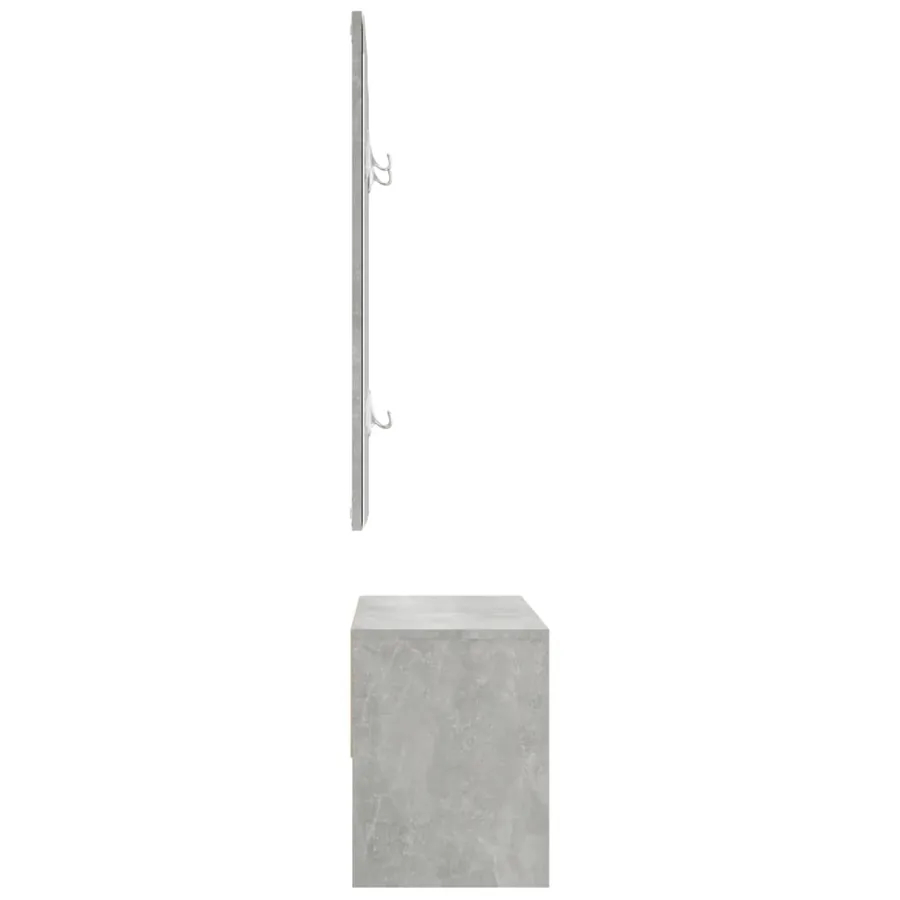 Ensemble de meubles de couloir Gris béton Bois d'ingénierie - 7