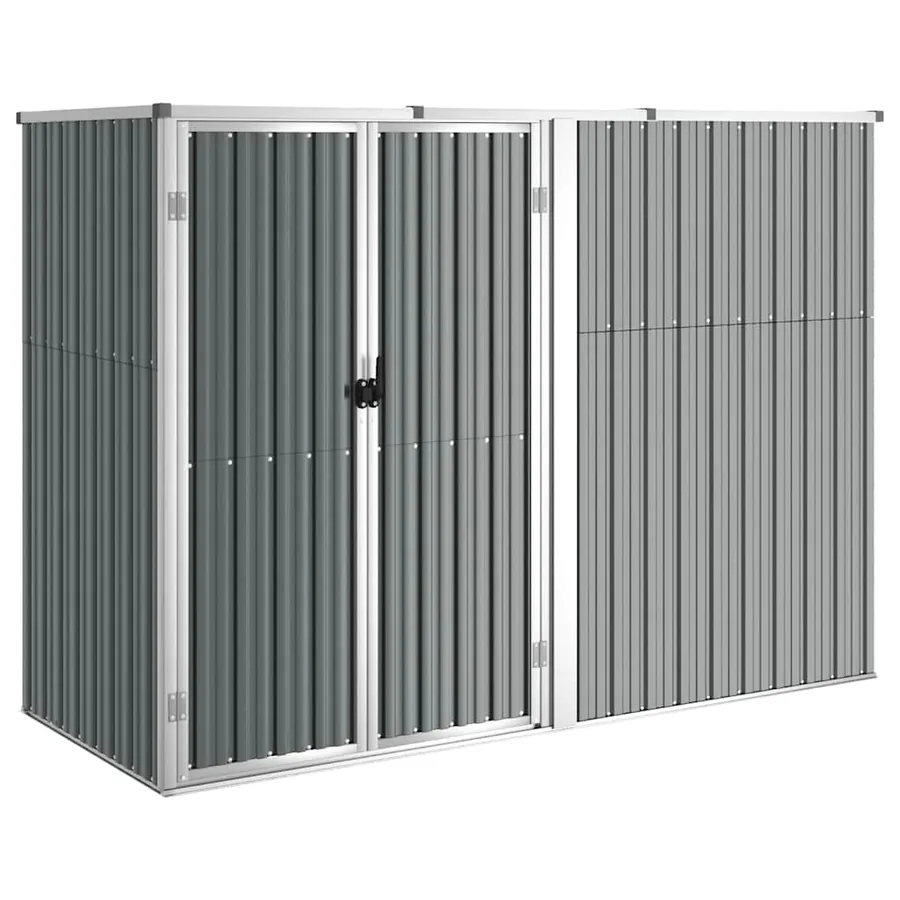Abri à outils de jardin Gris 225x89x161 cm Acier galvanisé - 2