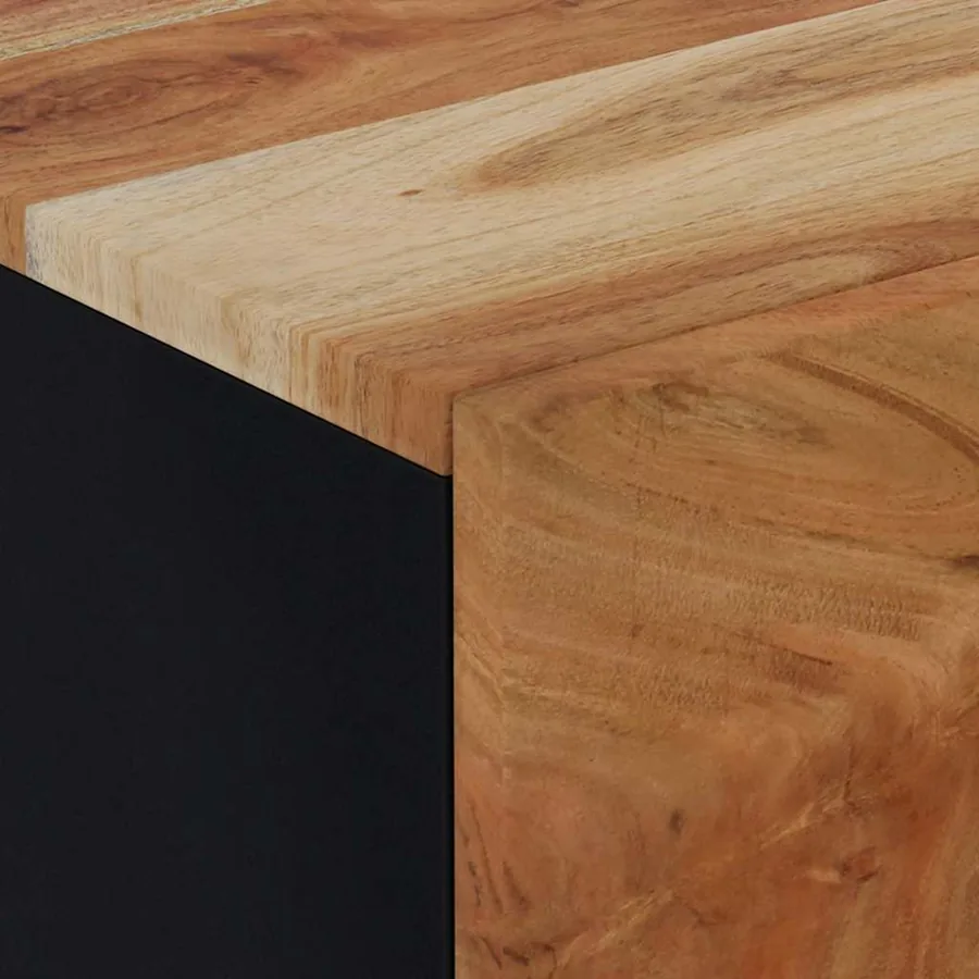 Tables de chevet 2 pcs 40x33x46 cm Bois d'acacia massif - 5
