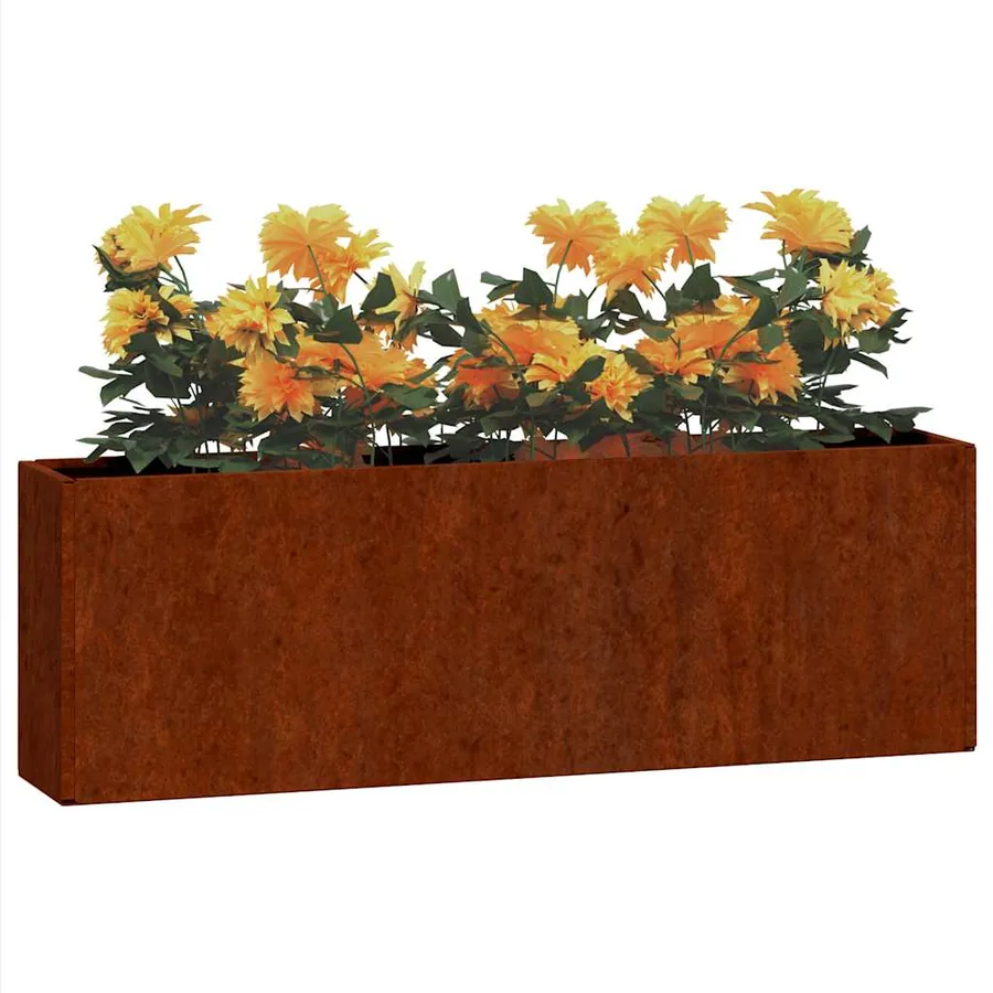 Jardinières murales 2 pcs Rouillé Acier corten 53x10x17 cm - 3