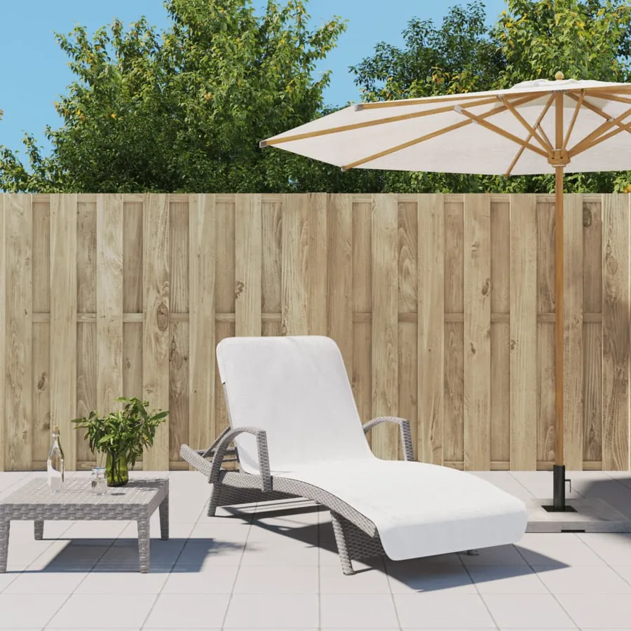 Serviettes de plage 2 pcs blanc 75x200 cm tissu 400 GSM