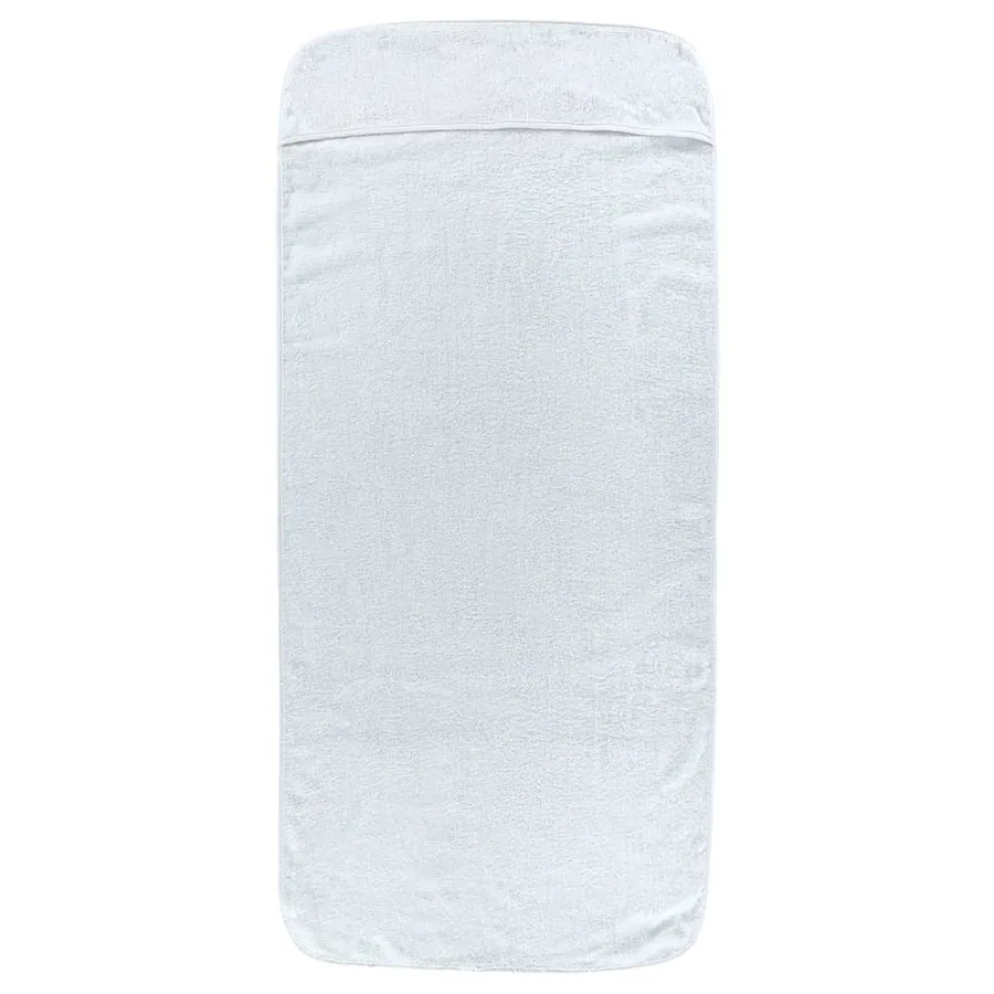 Serviettes de plage 2 pcs blanc 75x200 cm tissu 400 GSM - 3
