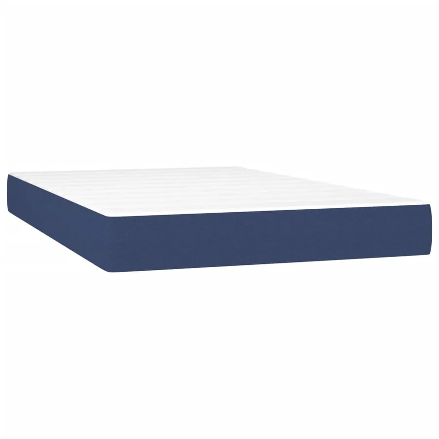 Matelas de lit à ressorts ensachés fermeté moyenne Bleu 120x200x20 cm Tissu - 2
