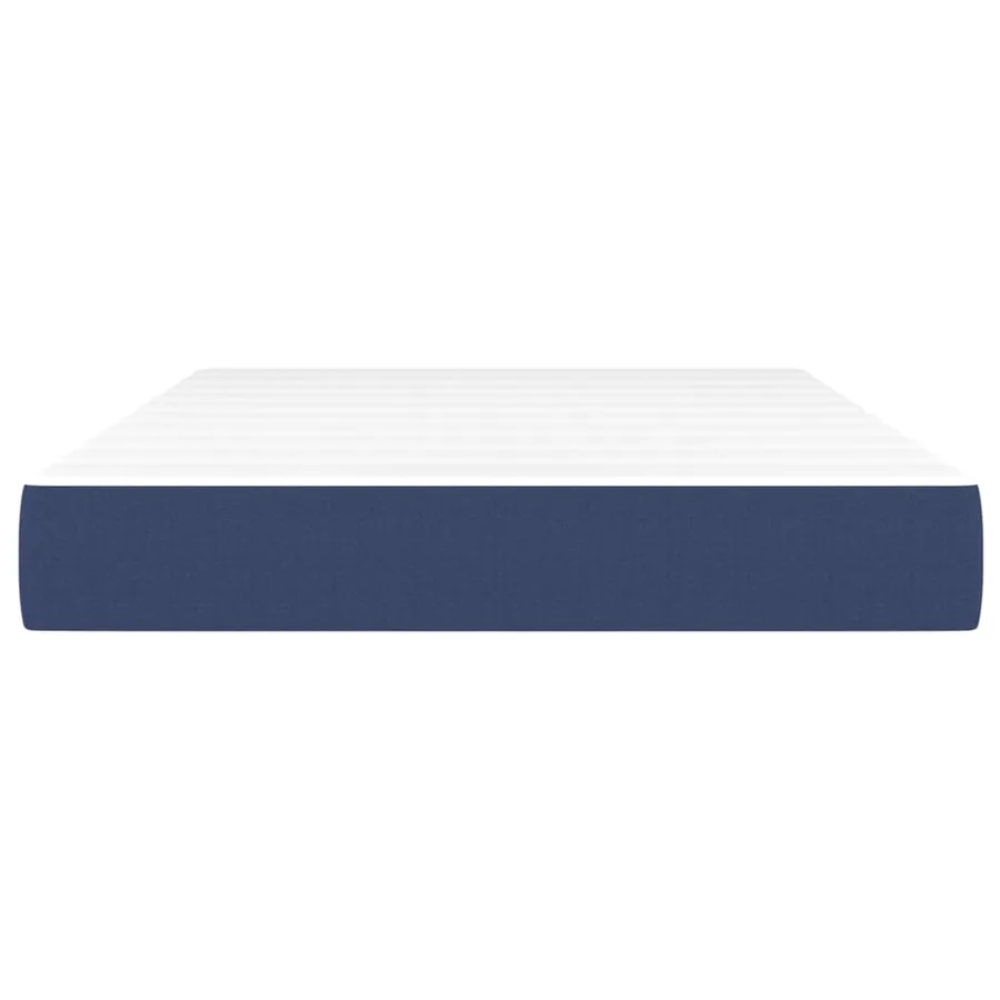 Matelas de lit à ressorts ensachés fermeté moyenne Bleu 120x200x20 cm Tissu - 3