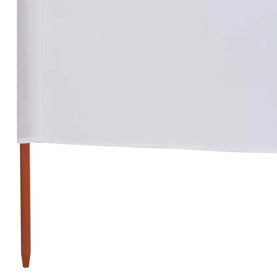 Paravent 9 panneaux Tissu 1200 x 80 cm Blanc sable - 5