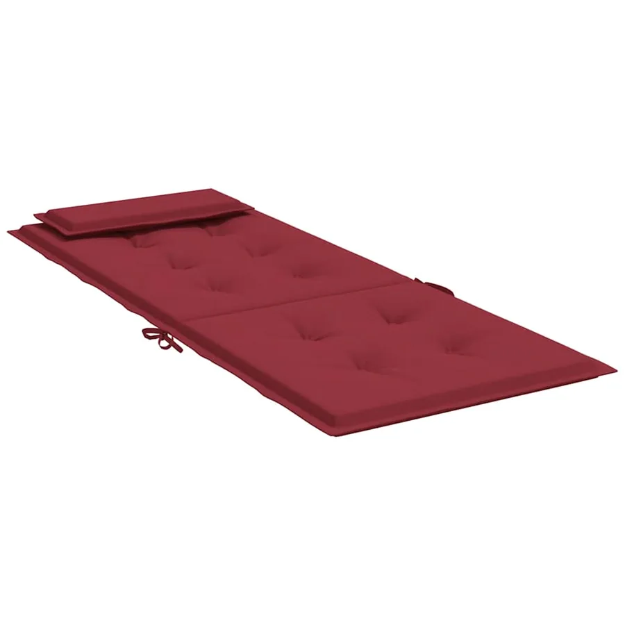 Coussins de chaise à dossier haut lot de 4 rouge bordeaux - 6