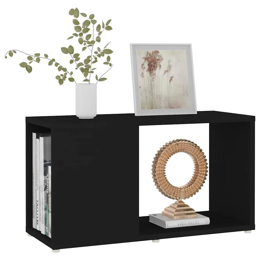 Meuble TV Noir 60x24x32 cm Bois d'ingénierie - 3