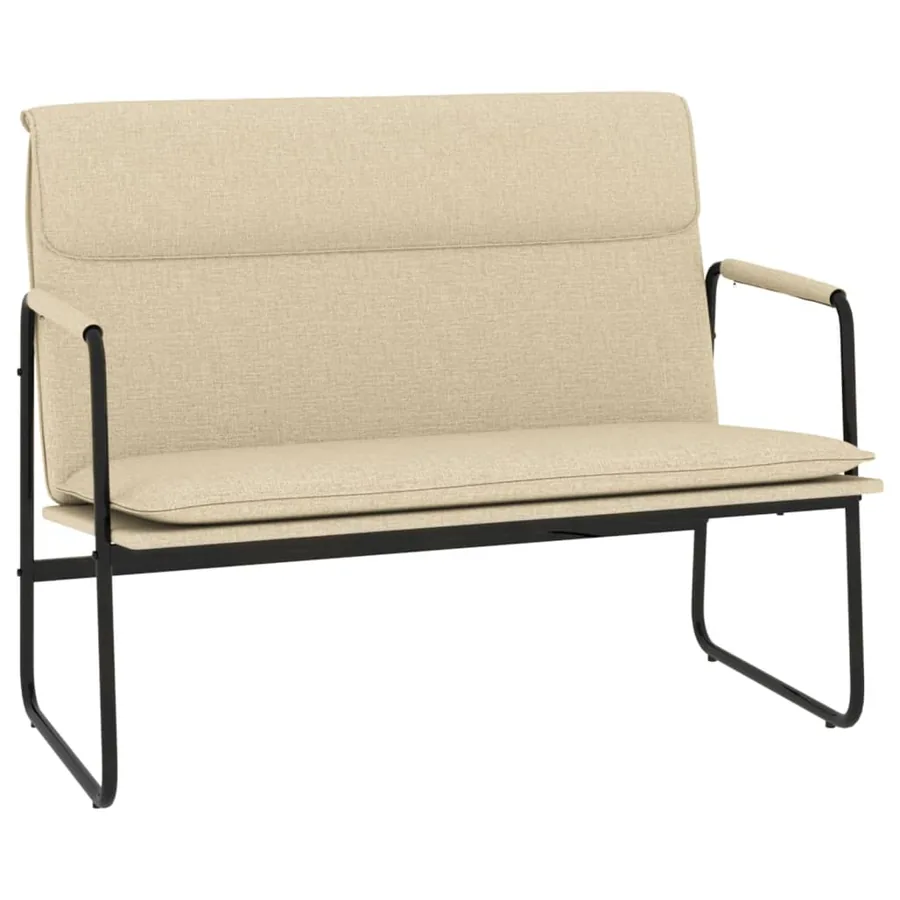 Banc Crème 100x64x80 cm Tissu - 2