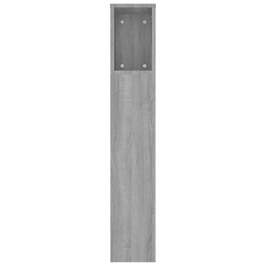 Armoire de tête de lit Sonoma gris 220x18,5x104,5 cm - 5