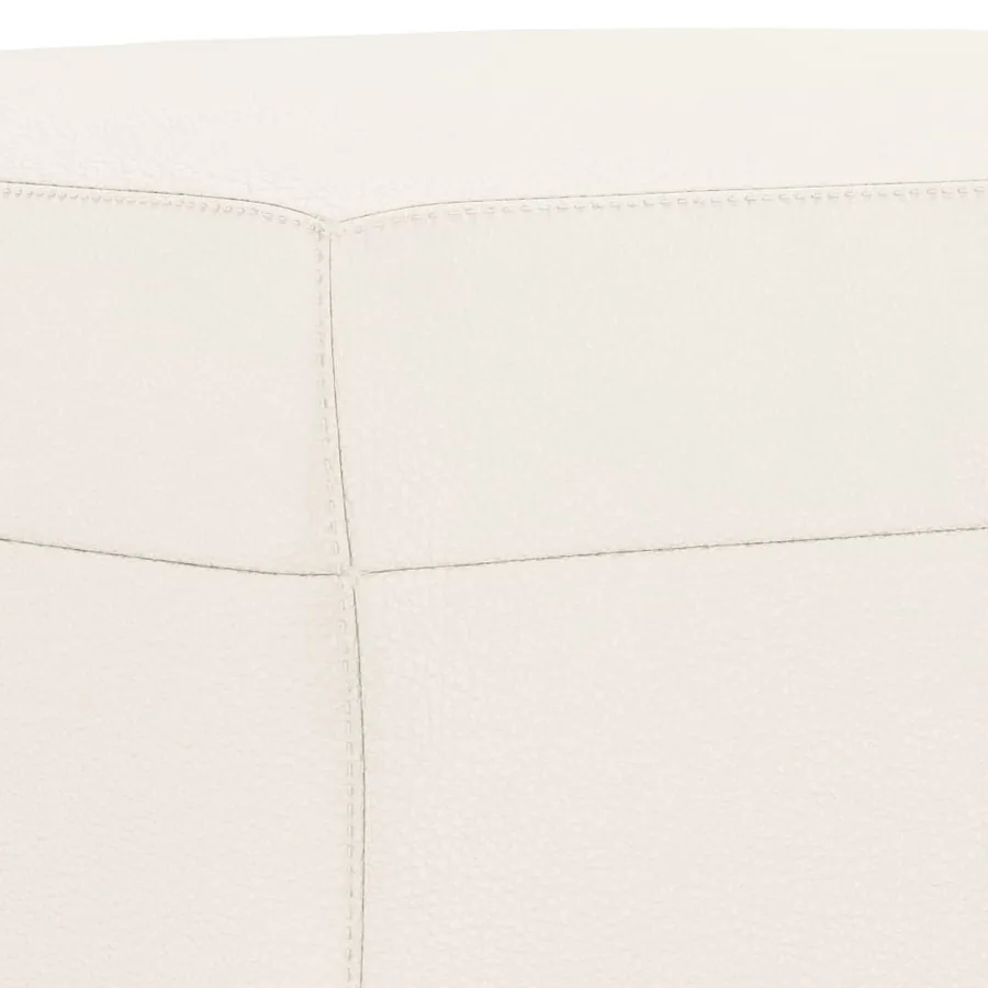 Banc Crème 70x35x41 cm Similicuir - 5